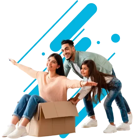 Familia feliz con seguro de vida.